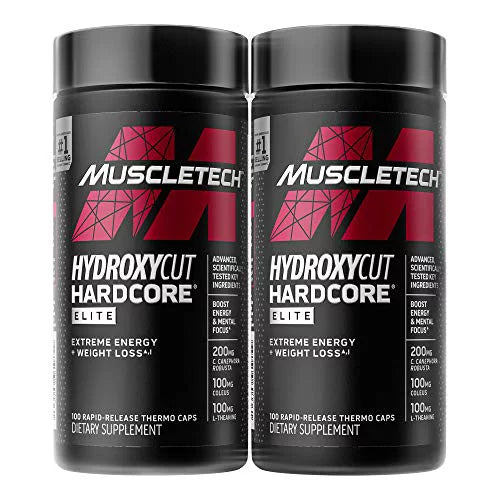 Muscletech Hydroxycut Hardcore Elite 100 Caps (2-Pack) total 200 Caps