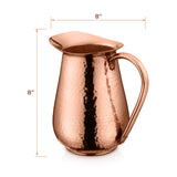 Pure Copper Jug Pitcher Drinkware Hammered Finish DESIGN 2