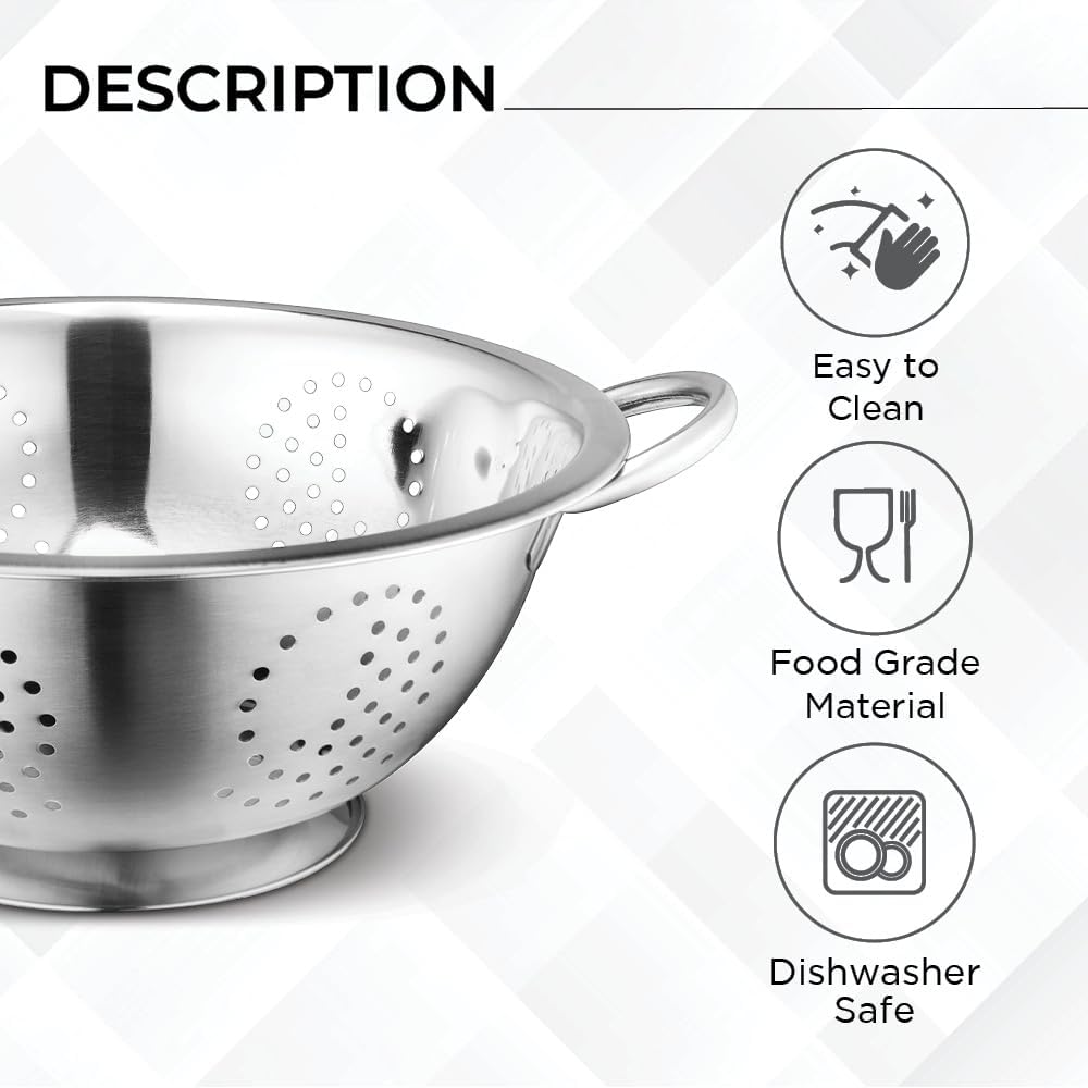 AVADOR® Set of 3 Stainless Steel Colanders