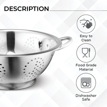 AVADOR® Set of 3 Stainless Steel Colanders