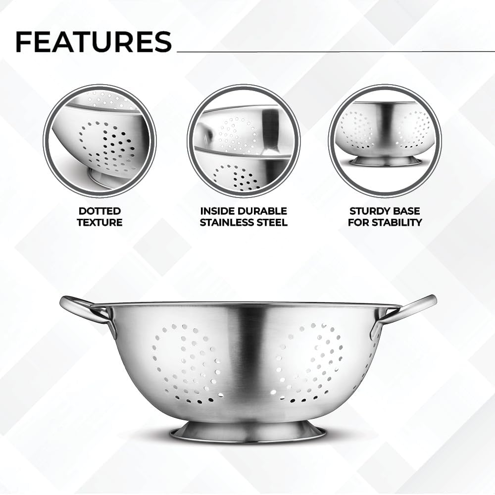 AVADOR® Set of 3 Stainless Steel Colanders