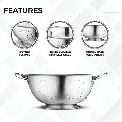 AVADOR® Set of 3 Stainless Steel Colanders