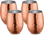 AVADOR® Handcrafted Set of 4 Stainless Steel Shatterproof Tumblers - Copper Finish