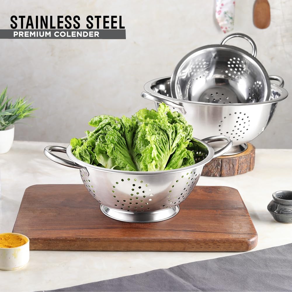 AVADOR® Set of 3 Stainless Steel Colanders