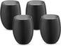 AVADOR® Set of 4 Stainless Steel Shatterproof Tumblers - Black Finish