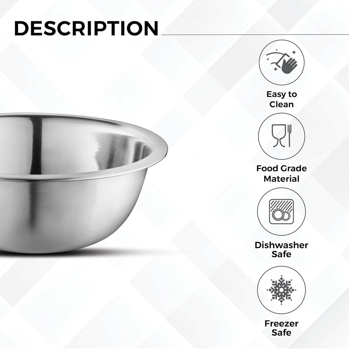 AVADOR® Set of 6 Premium Stainless Steel Mixing Bowls Set