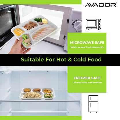 AVADOR® Compostable Compartment Tray Pack 125 Pack