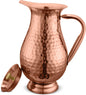 AVADOR® Handcrafted Pure Copper Jug Pitcher (Design 4) with Lid