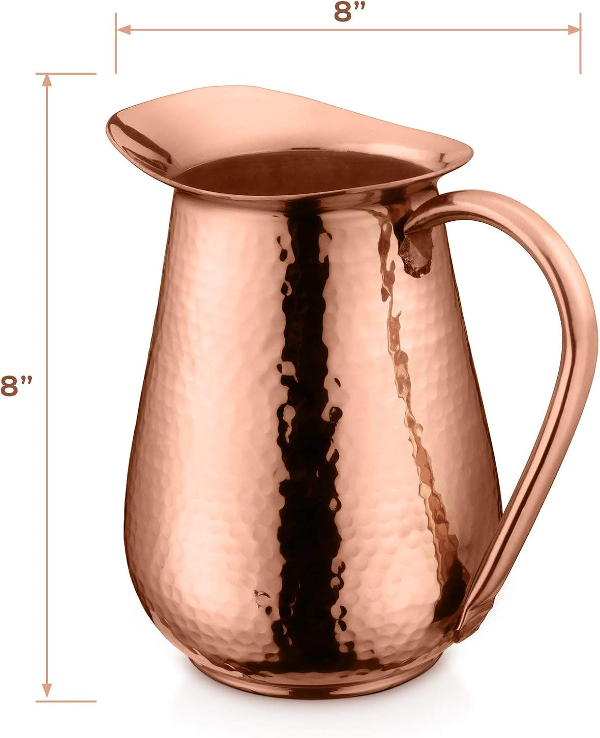 AVADOR® Handcrafted Pure Copper Jug Pitcher - Design 2