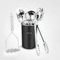 AVADOR® Premium Set of 10 Stainless Steel Kitchen Tool Set with Black Holder