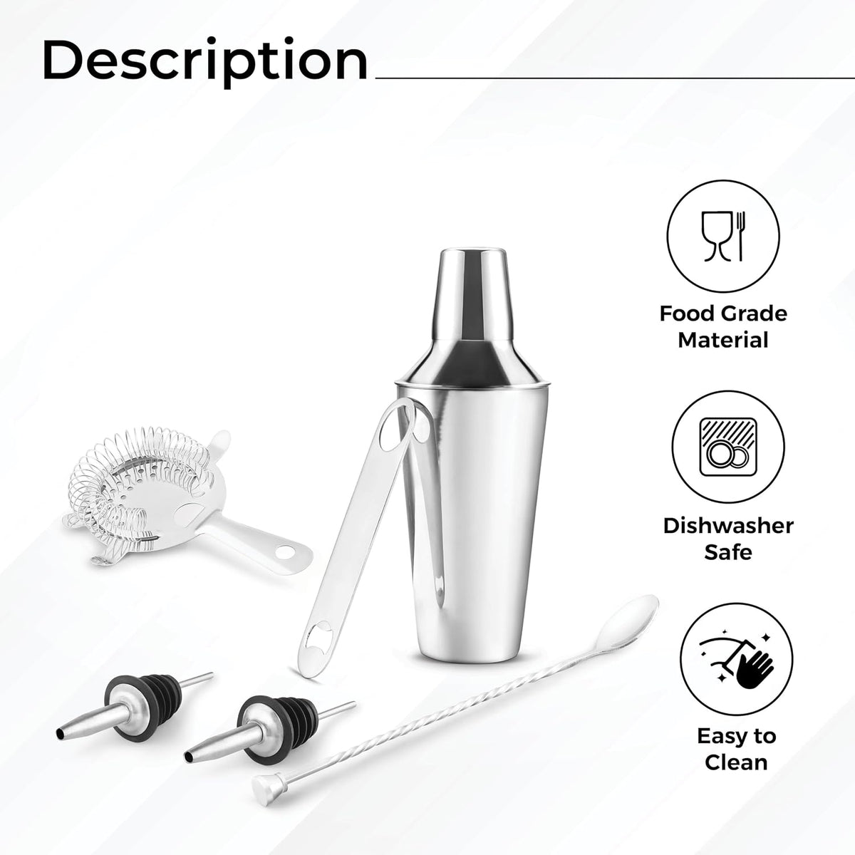 AVADOR® Premium 7-Piece Stainless Steel Bar Set
