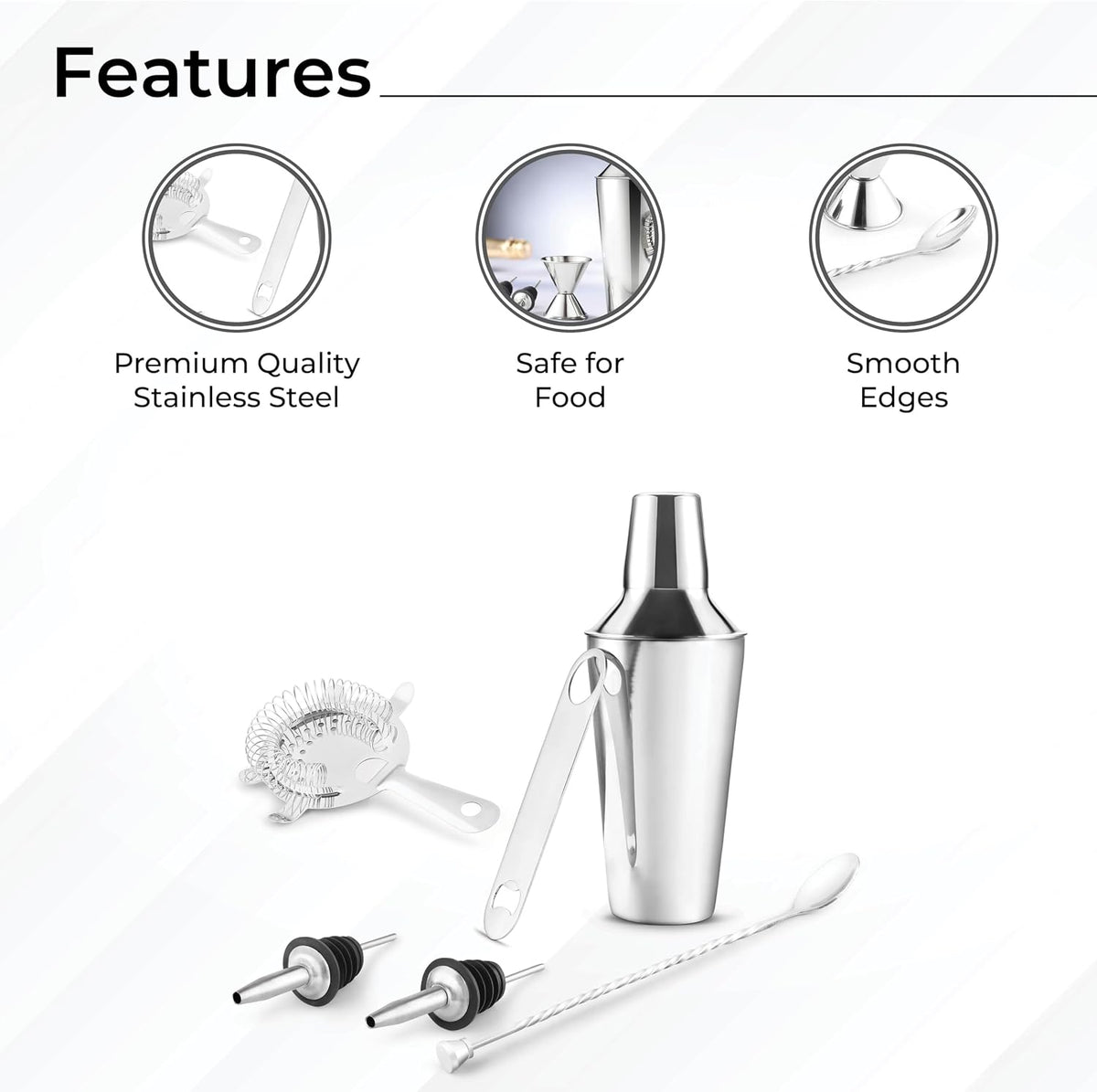 AVADOR® Premium 7-Piece Stainless Steel Bar Set