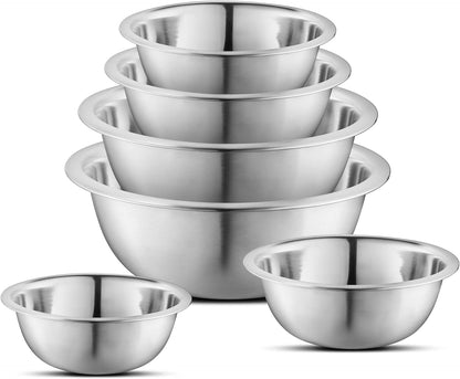 AVADOR® Set of 6 Premium Stainless Steel Mixing Bowls Set