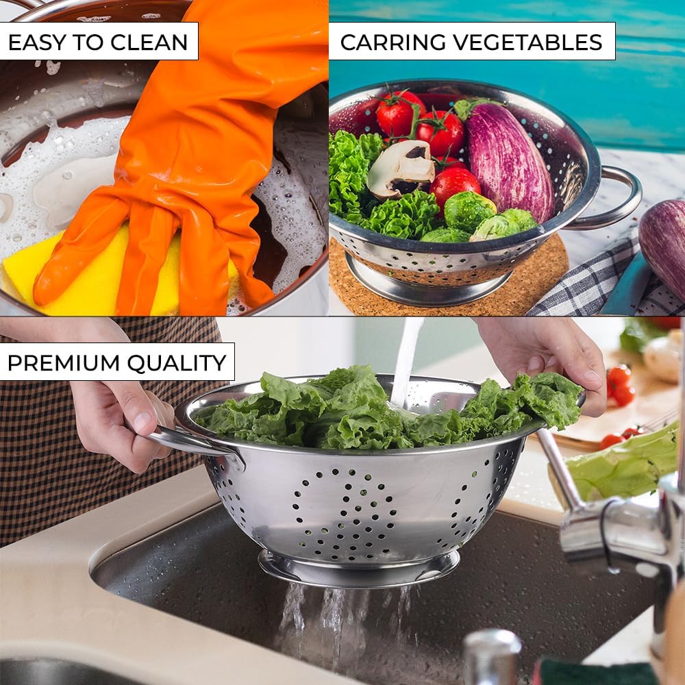 AVADOR® Set of 3 Stainless Steel Colanders