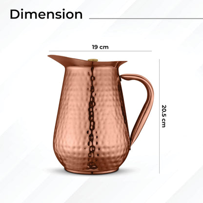 AVADOR® Handcrafted Pure Copper Jug / Pitcher - Design 5