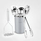 AVADOR® Premium 10-Piece Stainless Steel Kitchen Tool Set with Grey Holder