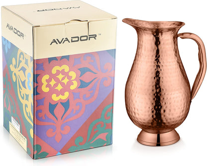 AVADOR® Handcrafted Pure Copper Jug / Pitcher - Design 5