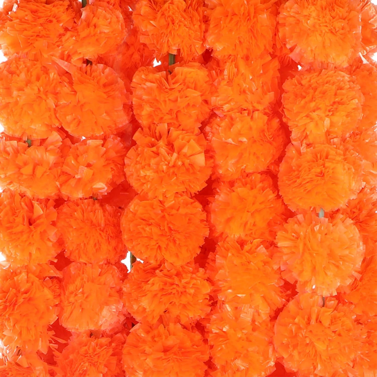 AVADOR® Set of 5 Artificial Flower Garland Strings for Special Occasions | Home Puja | Home Decor | Diwali Decor | House Warmings | Indian Wedding Celebration Orange D2