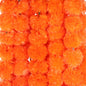 AVADOR® Set of 5 Artificial Flower Garland Strings for Special Occasions | Home Puja | Home Decor | Diwali Decor | House Warmings | Indian Wedding Celebration Orange D2