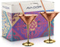 AVADOR® Set of 2 Shatterproof Handcrafted Copper Martini Glasses