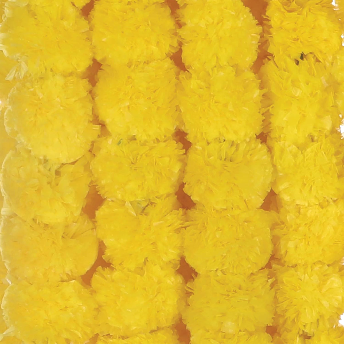 AVADOR® Set of 5 Artificial Flower Garland Strings for Special Occasions | Home Puja | Home Decor | Diwali Decor | House Warmings | Indian Wedding Celebration Lemon Yellow D1