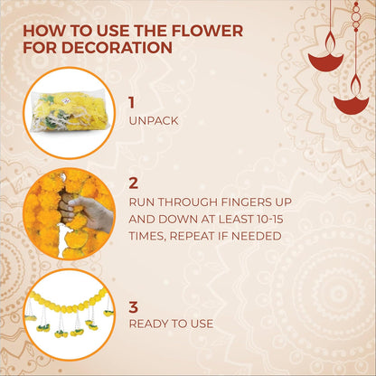 AVADOR® Handmade Artificial Flower Toran / Bandanwal - Design 2
