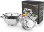 AVADOR® Set of 3 Stainless Steel Colanders