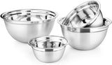 Stainless Steel German Mixing Bowls Set of 4