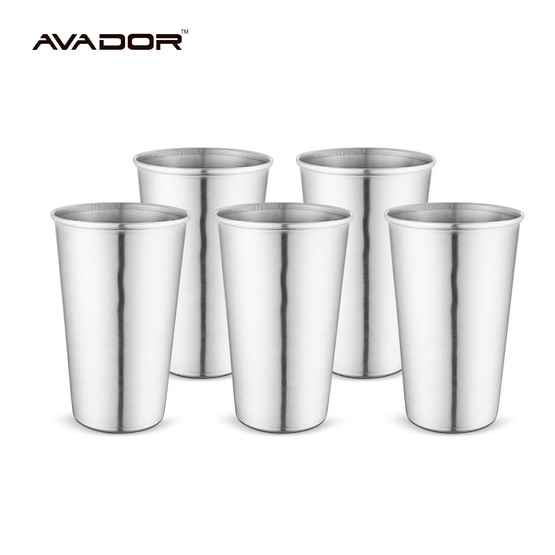 Stainless Steel Tumblers 16oz Set of 5 – Avador Business Group Inc.