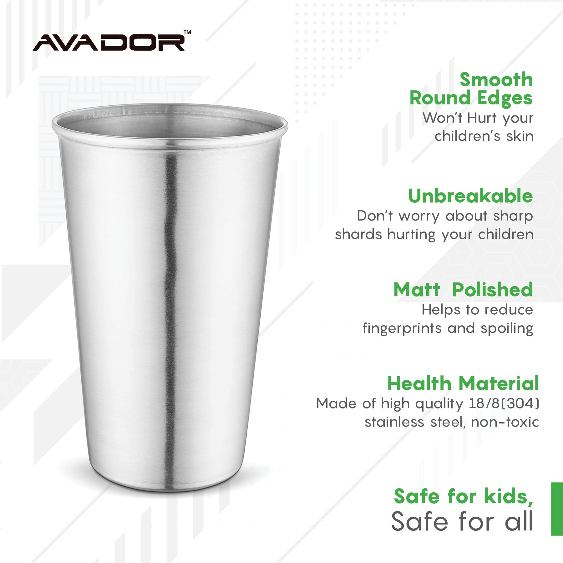 Stainless Steel Tumblers 16oz Set of 5 – Avador Business Group Inc.