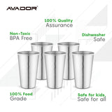 Stainless Steel Tumblers 16oz Set of 5
