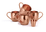 Copper Moscow Mule Mugs with Shot Glass