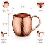 COPPER MOSCOW MULE MUGS WITH SHOT GLASS AND STRAWS AND COASTER