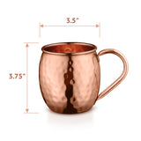 Copper Moscow Mule Mugs with Shot Glass