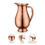 Pure Copper Jug Pitcher Drinkware Hammered Finish DESIGN 1