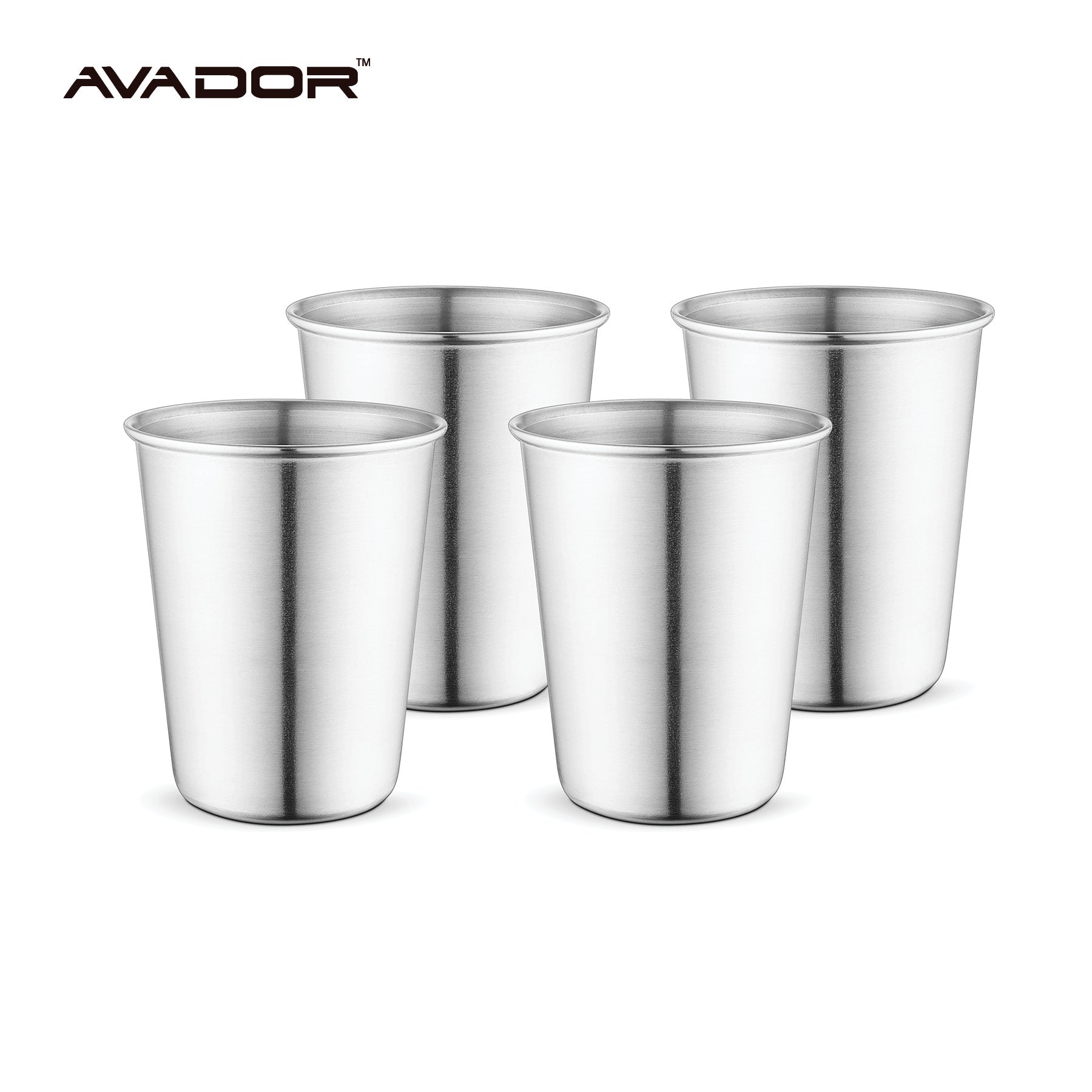 Stainless Steel Tumbler 8oz Set of 4